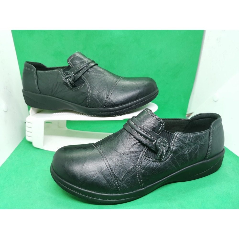 Women's Clarks Cheyn Madi Slip-On 28930 Black Leather Shoes Size 8.5 Wide